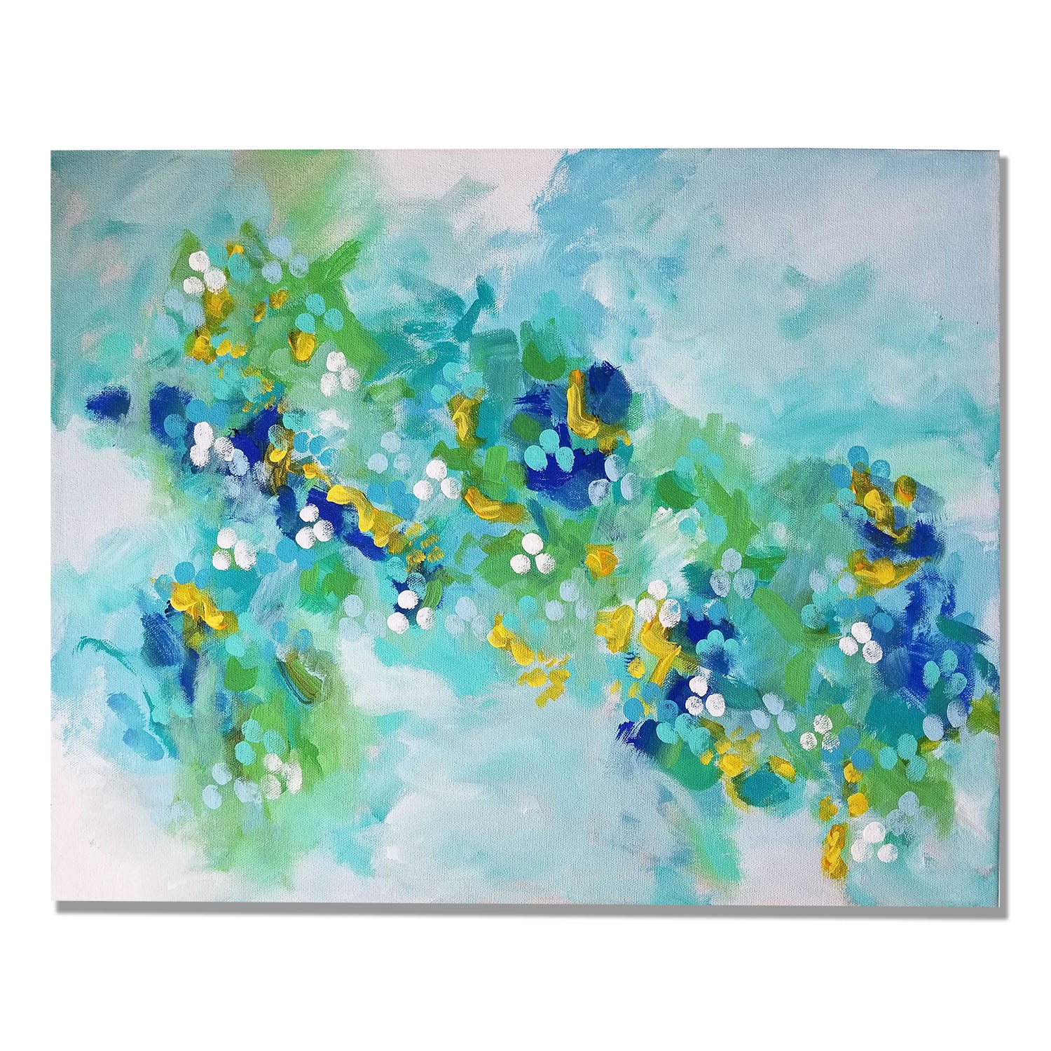 Amber Killinger original abstract art blue home interior decor