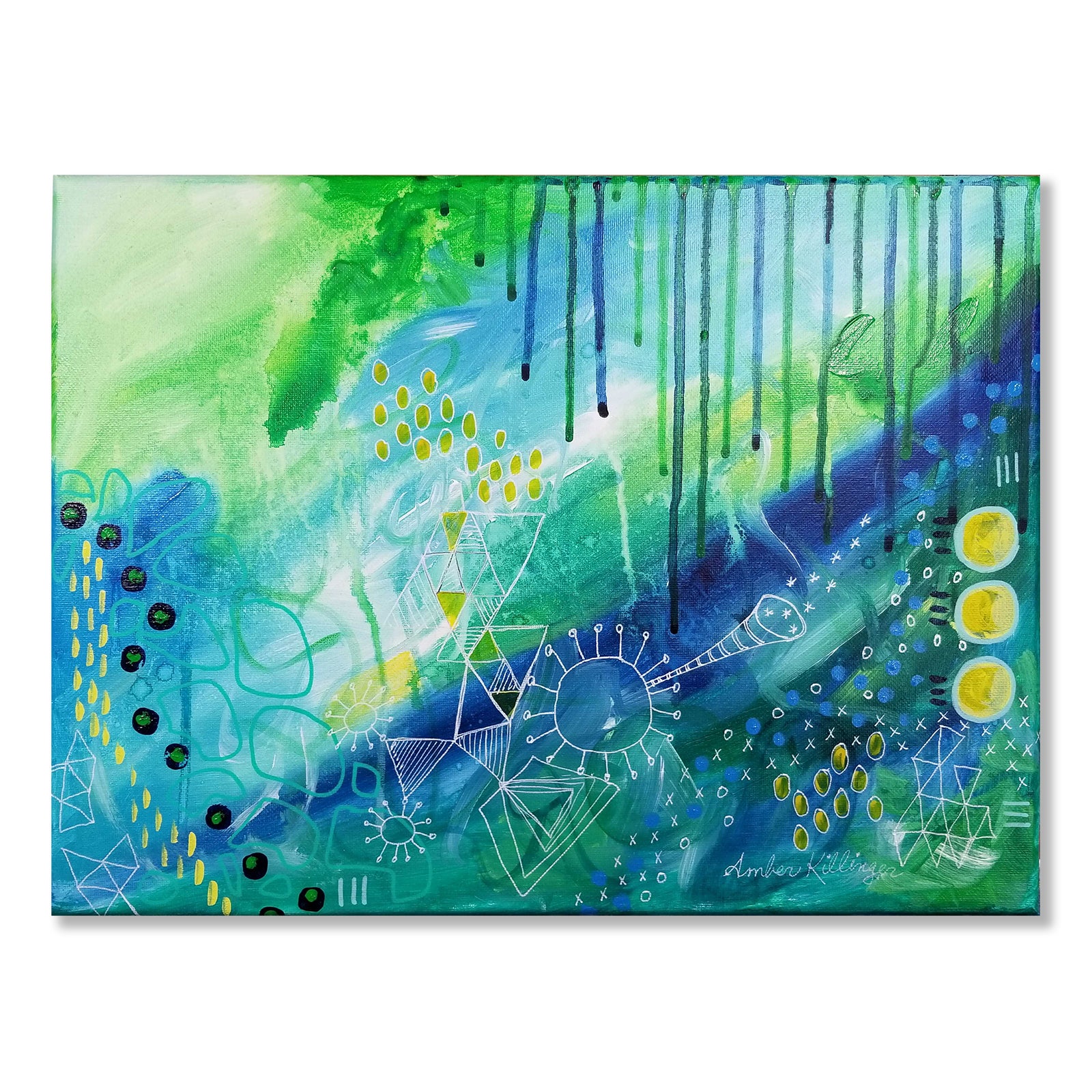 "Let Your Voice Be Heard" Original Abstract Art Painting 12x16