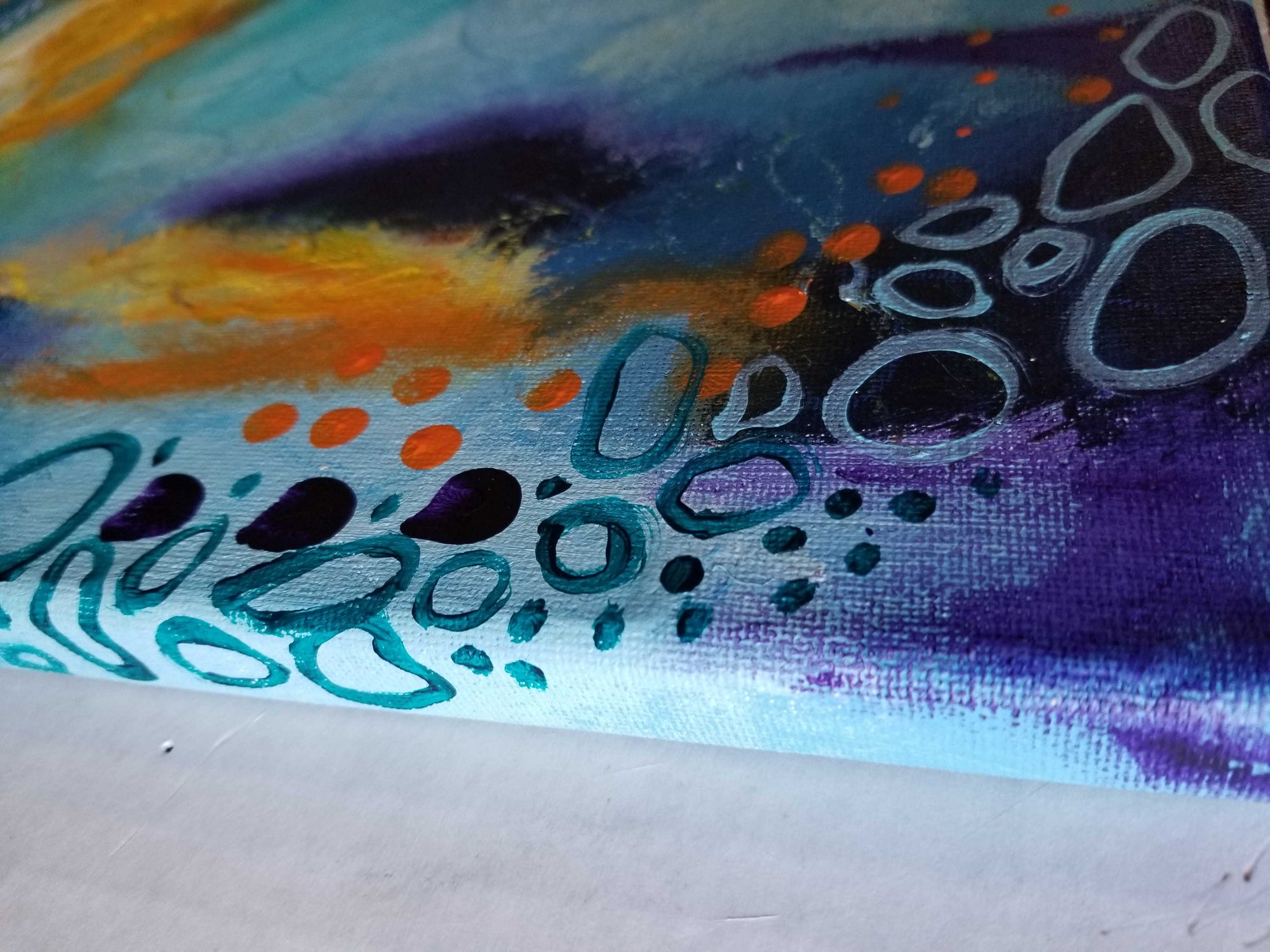 "The Light Within" Original Abstract Art Painting 11x14