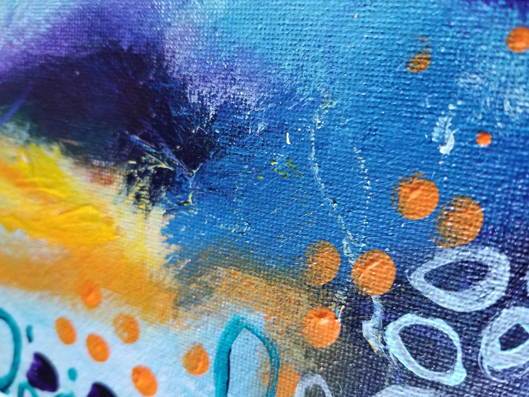 "The Light Within" Original Abstract Art Painting 11x14