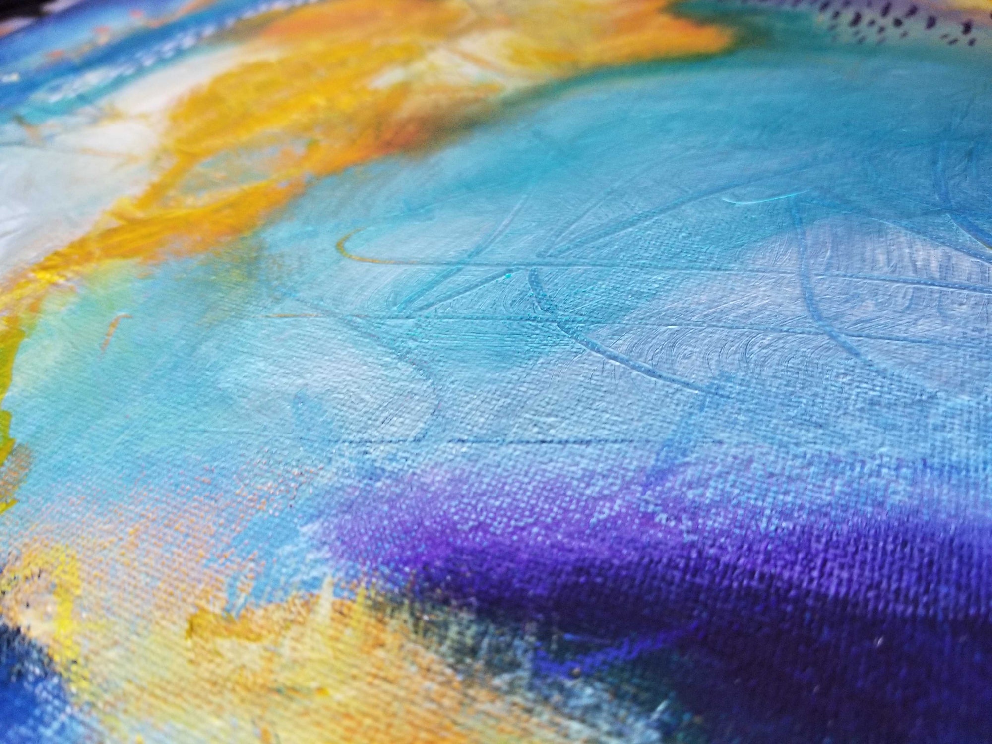"The Light Within" Original Abstract Art Painting 11x14
