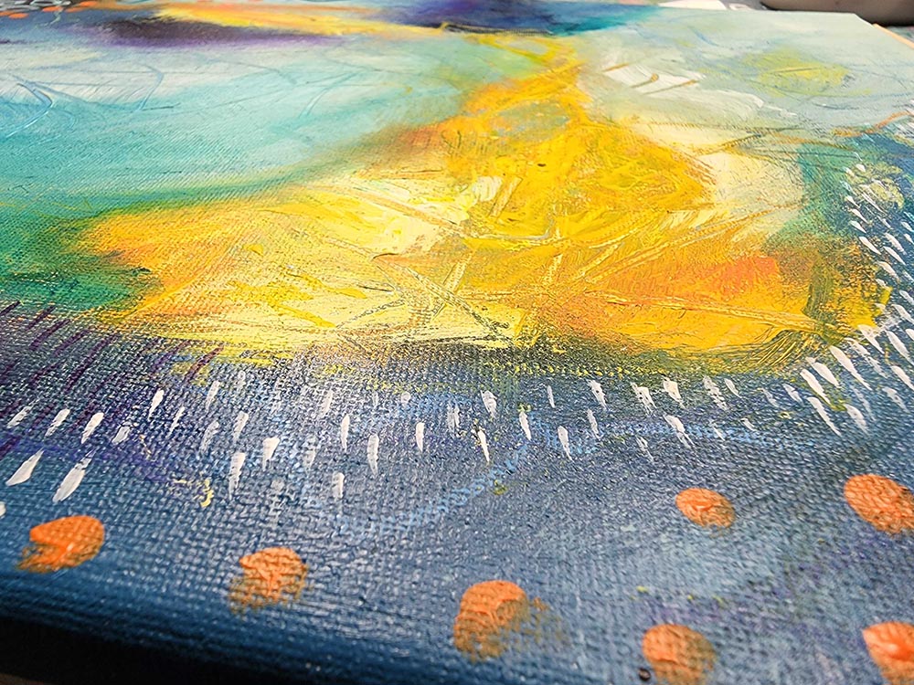 "The Light Within" Original Abstract Art Painting 11x14