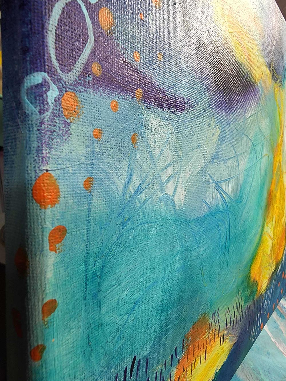 "The Light Within" Original Abstract Art Painting 11x14