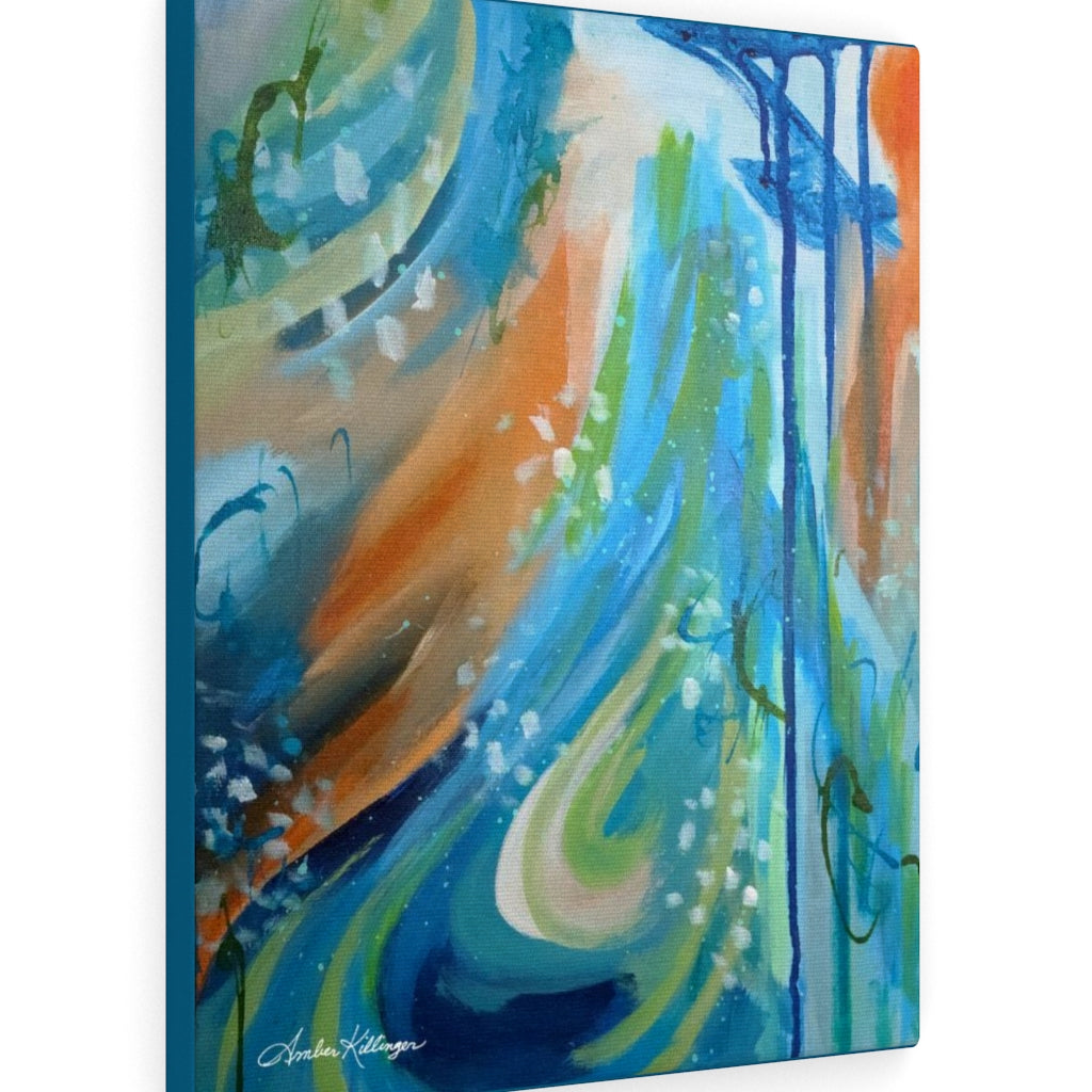 "Flame the Fire" Abstract Art Canvas Wrap Print