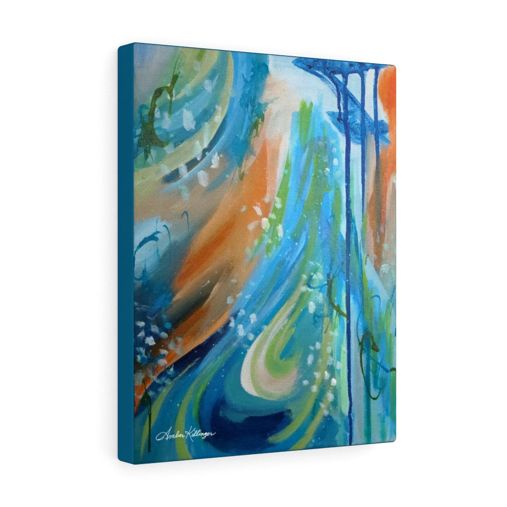 "Flame the Fire" Abstract Art Canvas Wrap Print