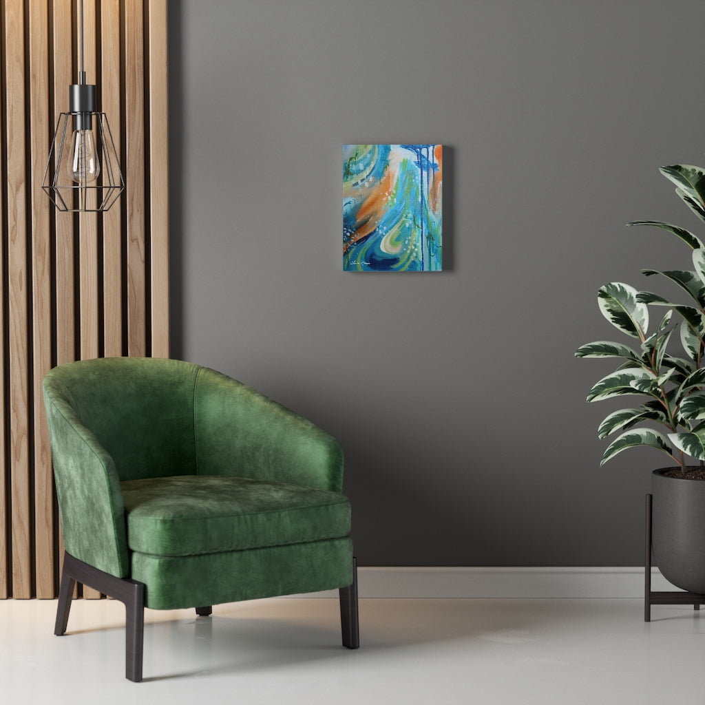 "Flame the Fire" Abstract Art Canvas Wrap Print