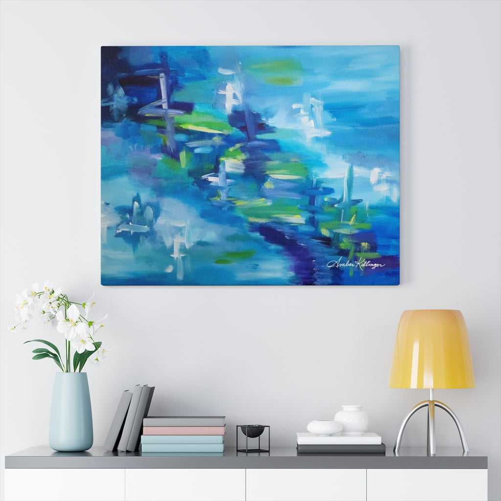 "Tranquil Path" Abstract Art Canvas Wrap Print