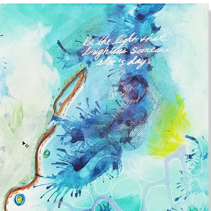 "Be The Light" Original Abstract Art Painting 12x12