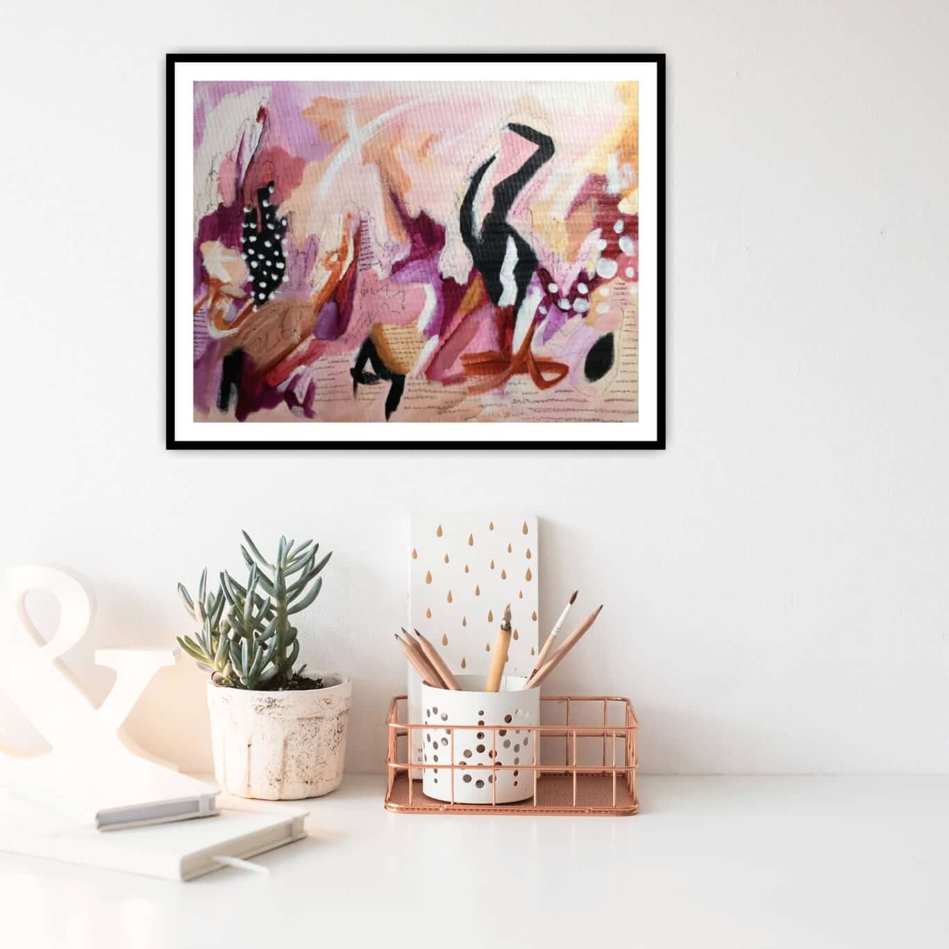 Neurodivergent Plum Energy - Original Abstract Art Painting 14x11 (Unframed)