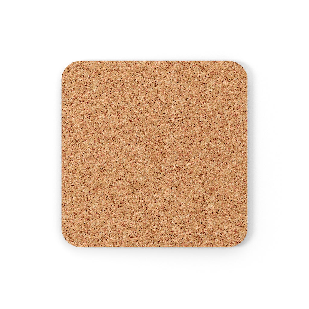 Blue and Orange Corkwood Coaster Set - Flame the Fire