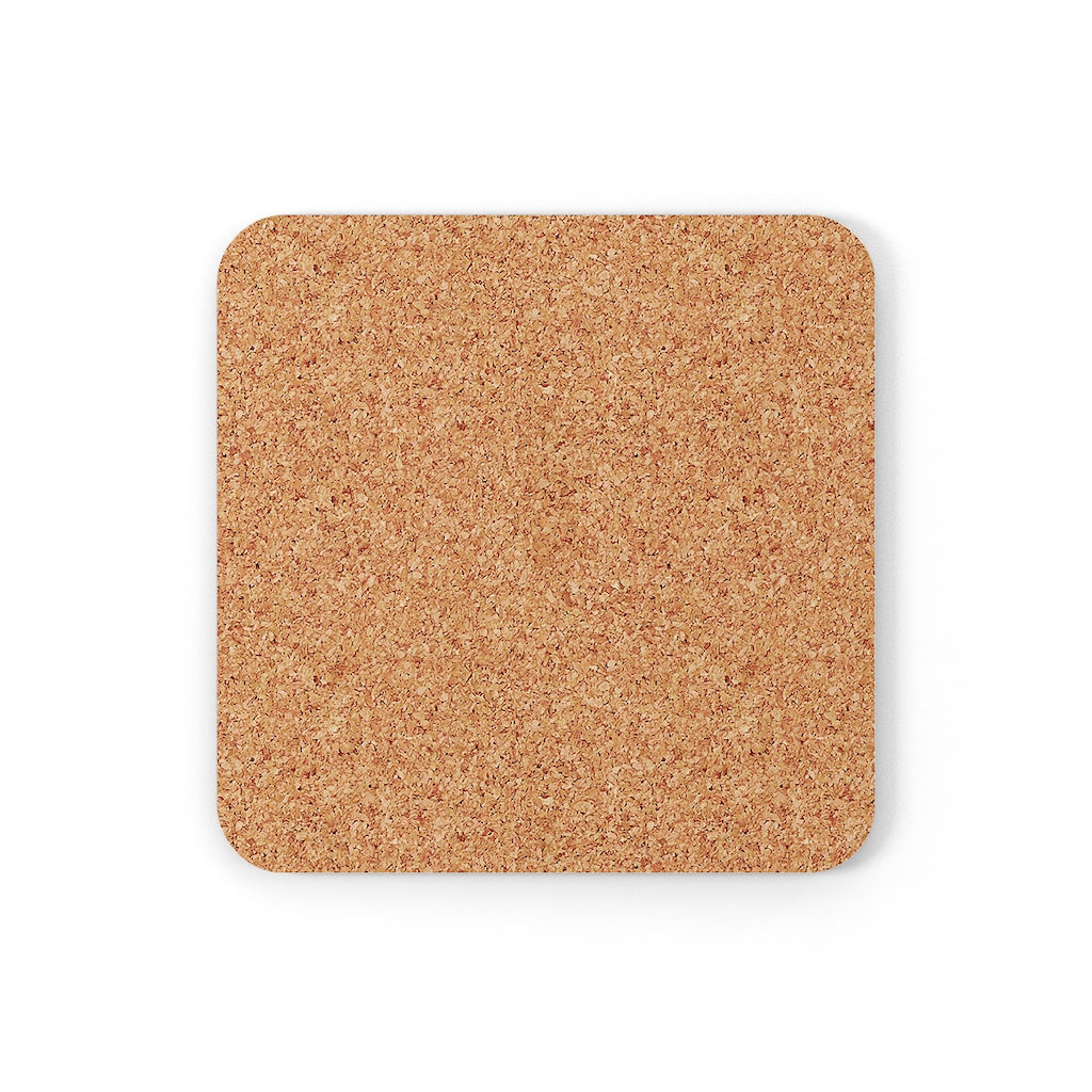 Blue Corkwood Coaster Set - A Peaceful Stroll