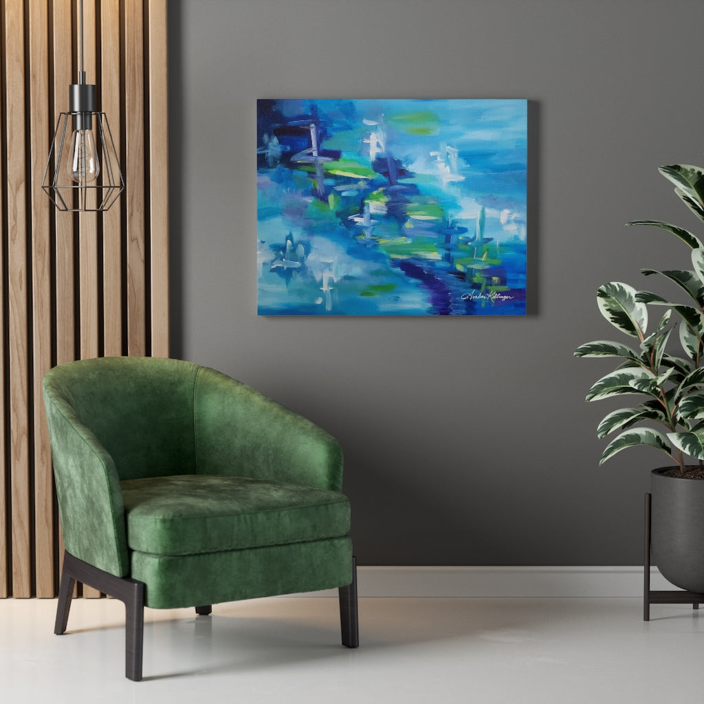 "Tranquil Path" Abstract Art Canvas Wrap Print