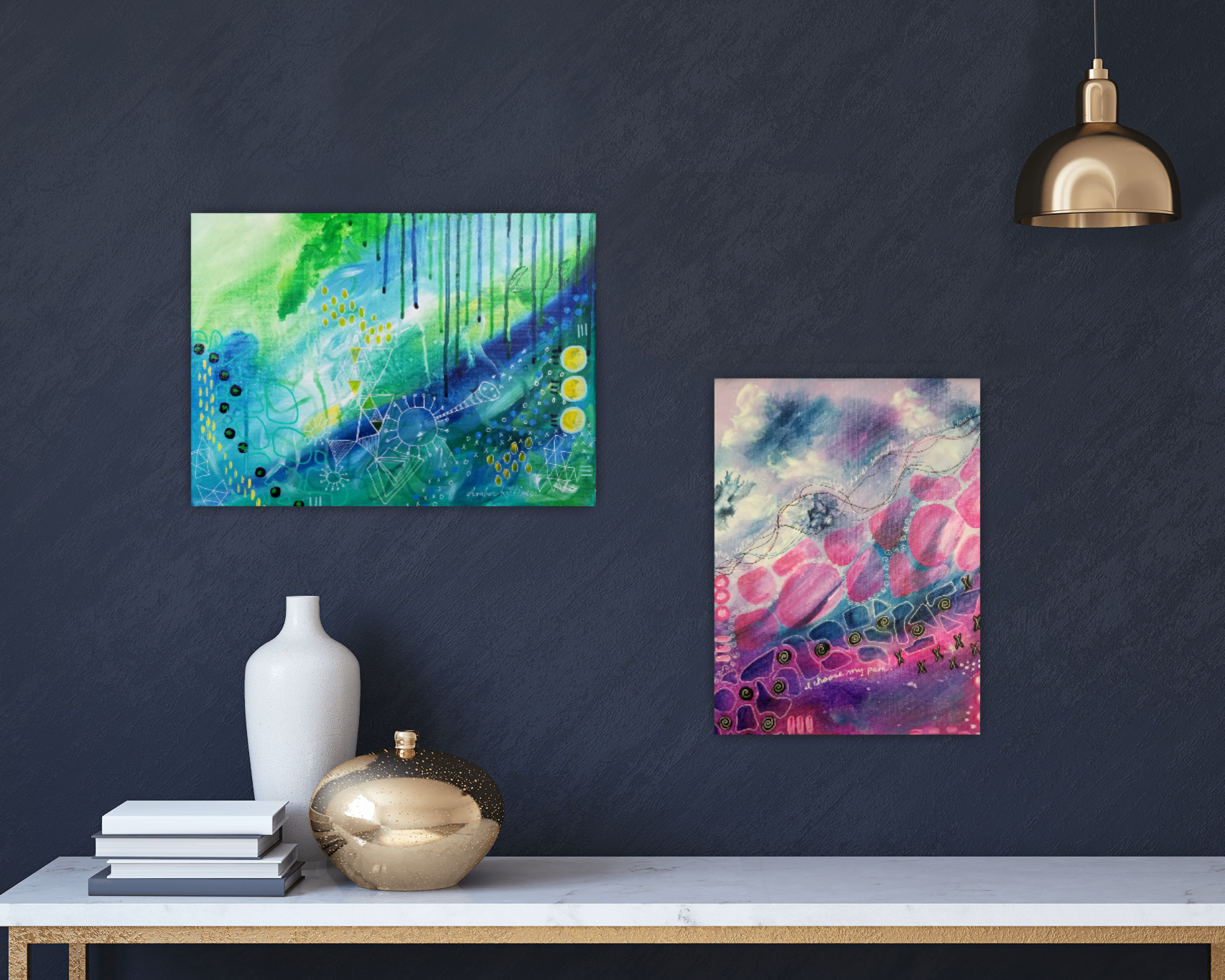 "Let Your Voice Be Heard" Original Abstract Art Painting 12x16