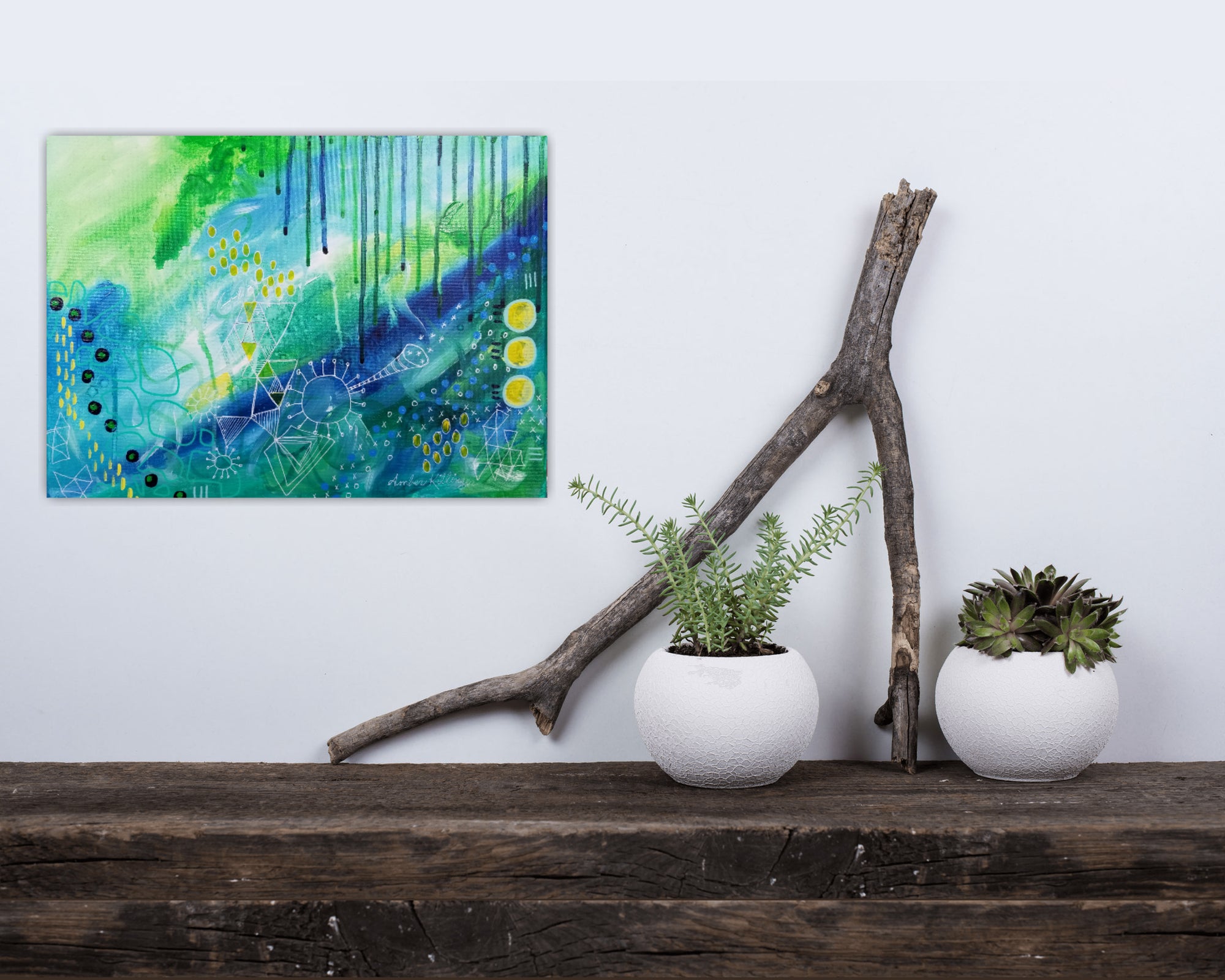 "Let Your Voice Be Heard" Original Abstract Art Painting 12x16