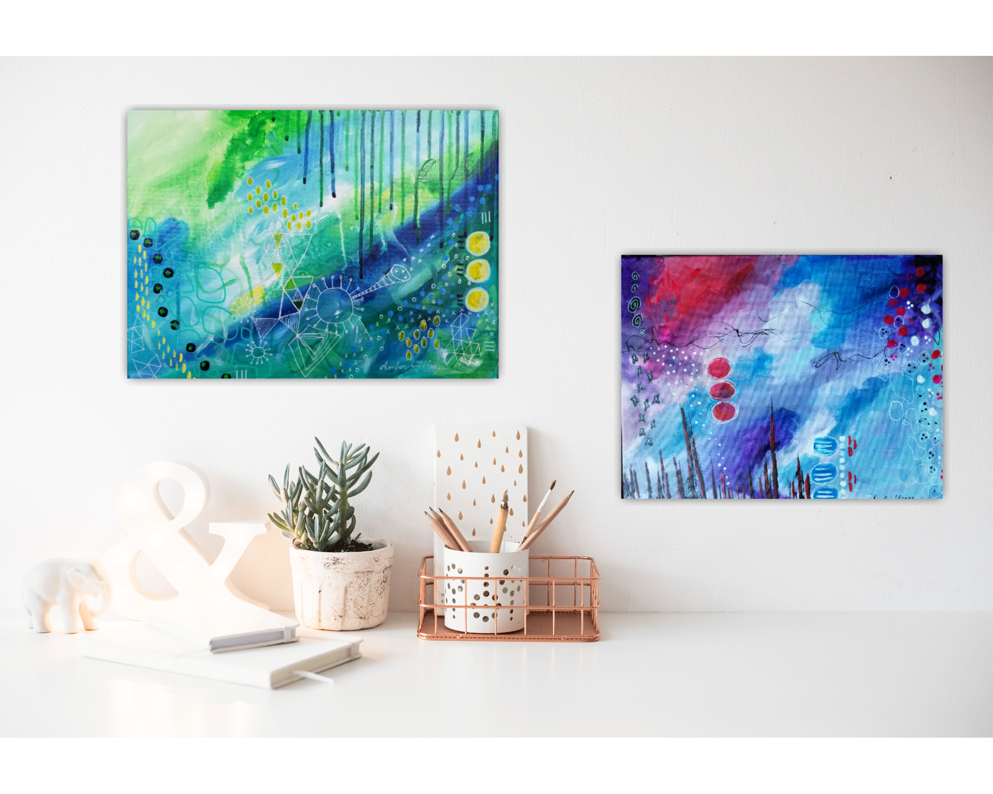 "Let Your Voice Be Heard" Original Abstract Art Painting 12x16
