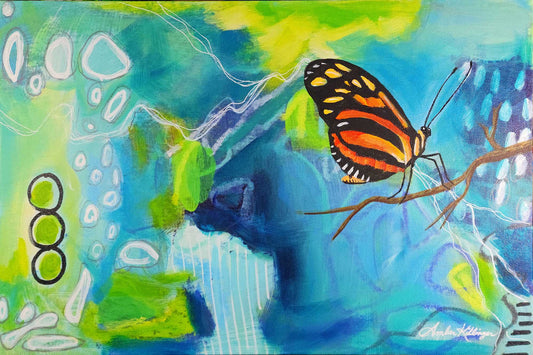 Monarch Song - Original Abstract Painting by Amber Killinger