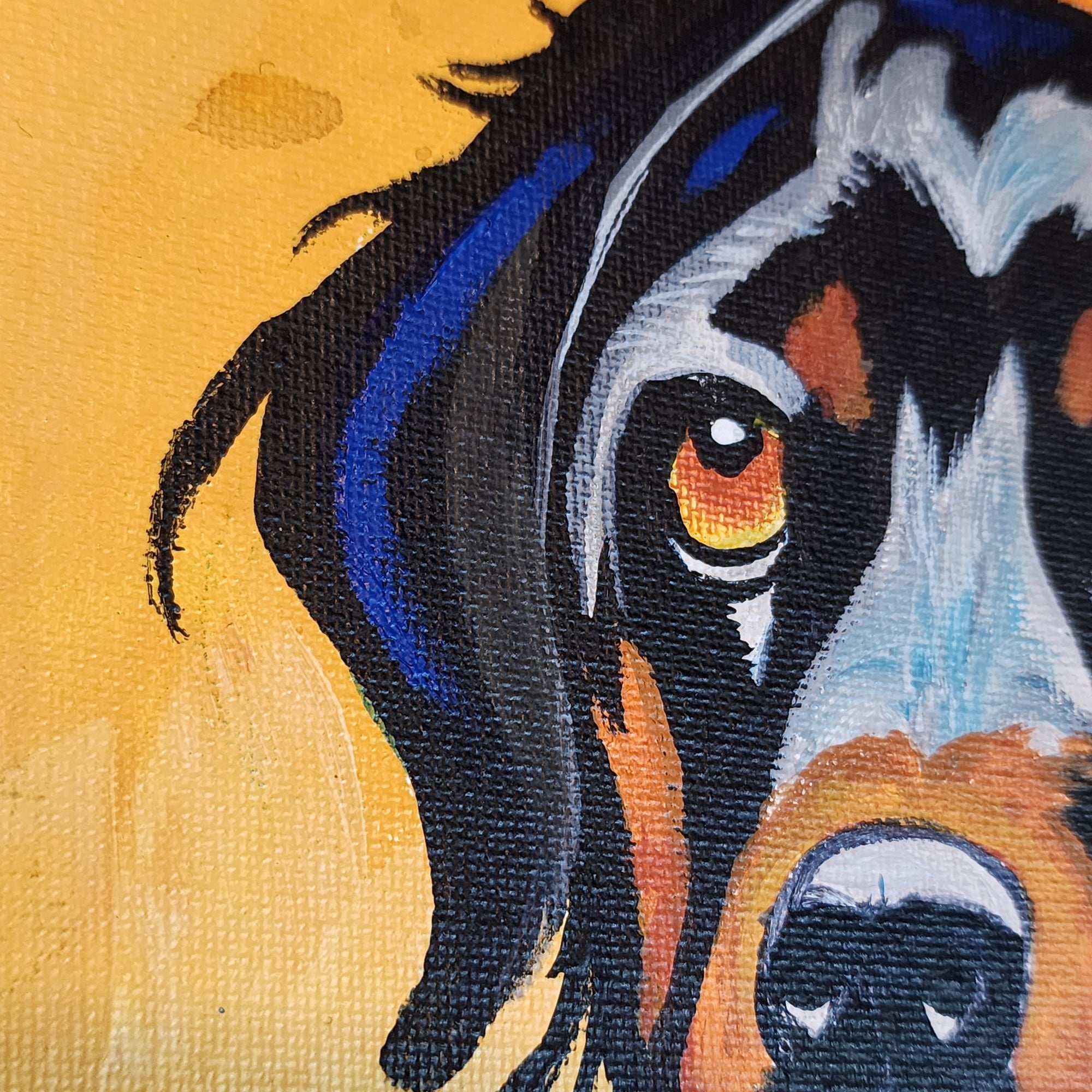 Cosmic Gordan Setter - Original Whimsical Dog Art Painting 8x10 FRAMED