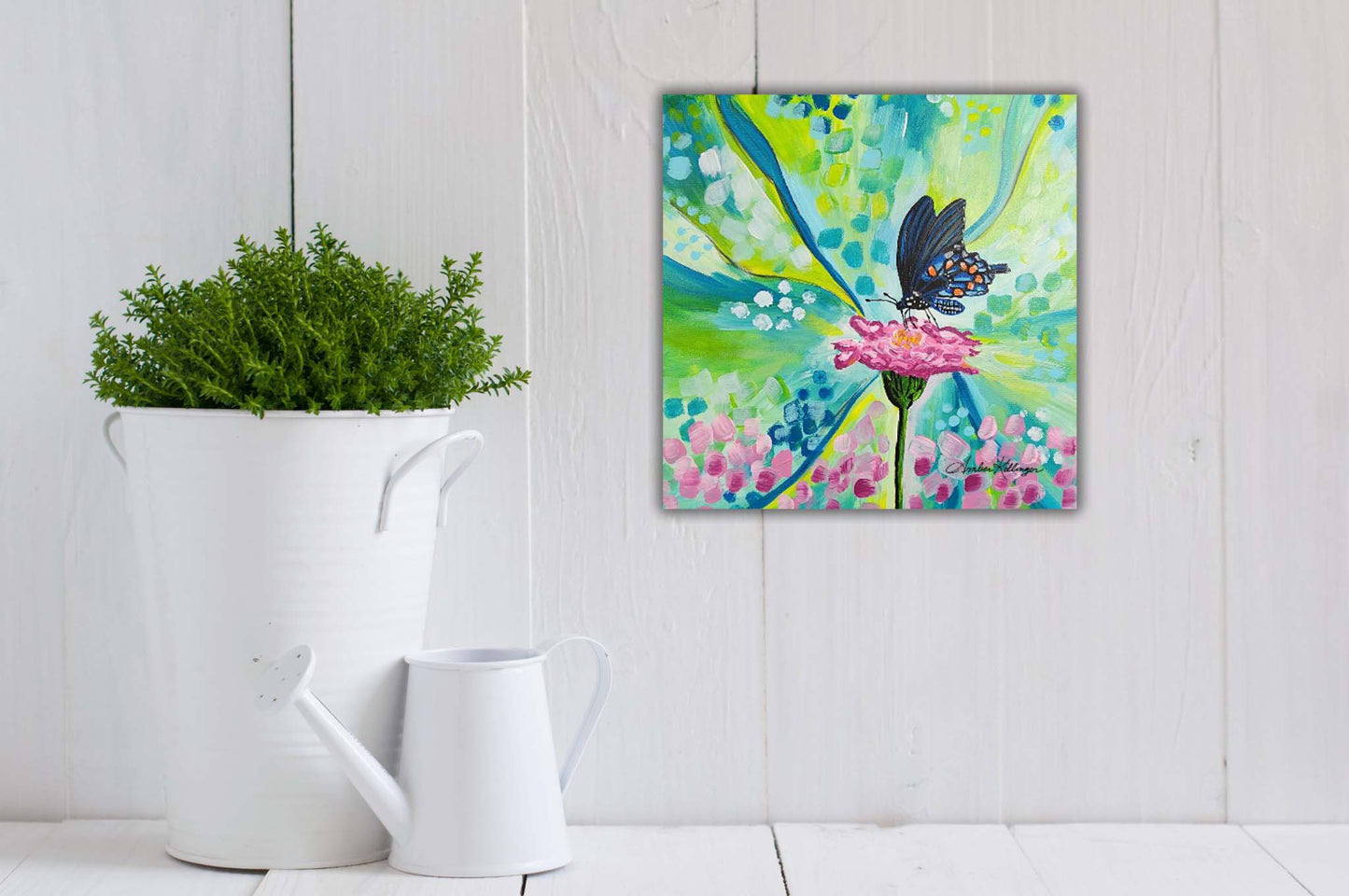 Energy of Spring - Butterfly Original Painting 10x10
