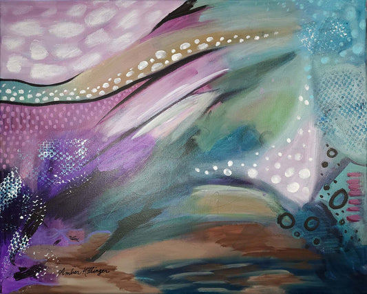 Mystical Dreamscapes - Original Abstract Art Painting 16x20
