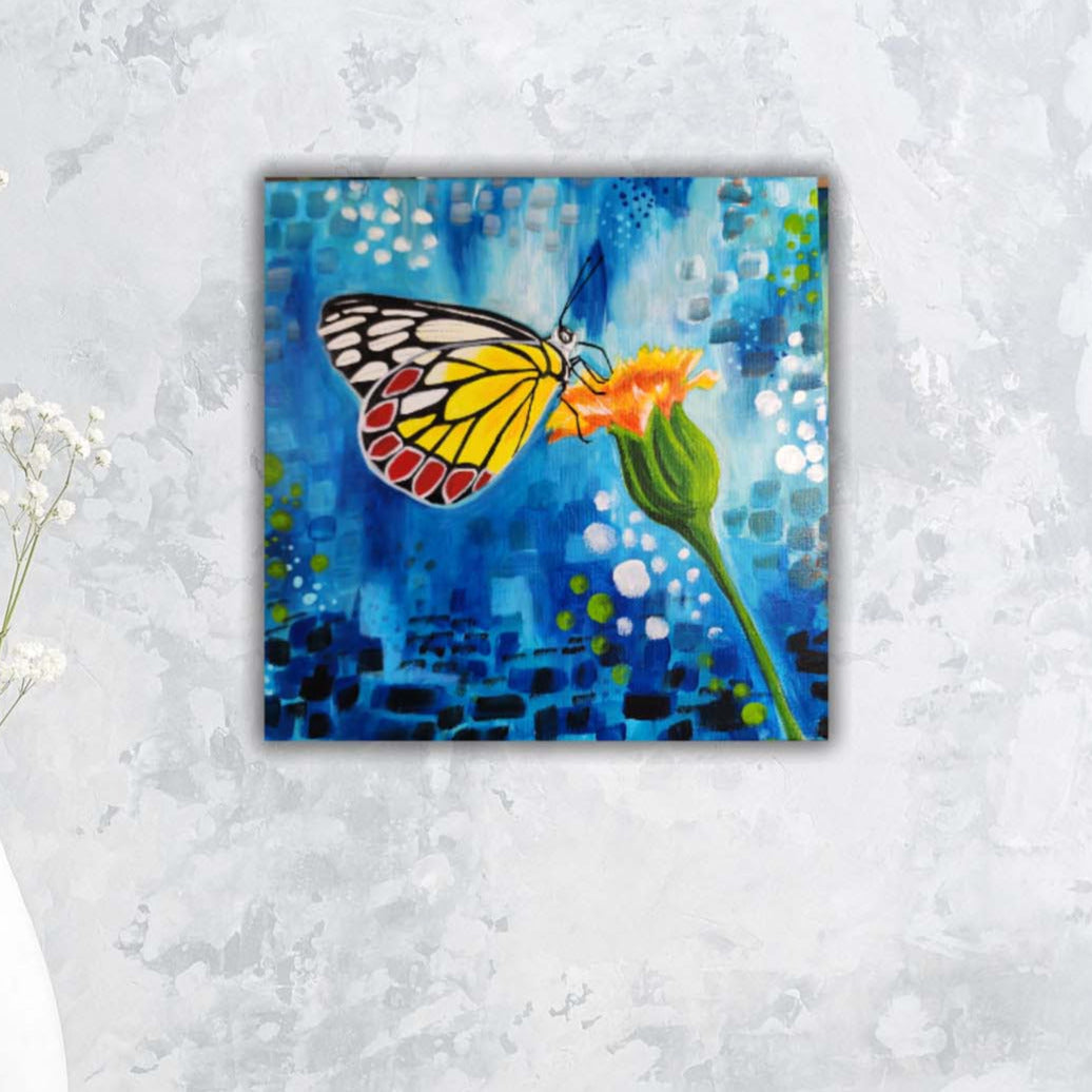 Winged Symphony - Butterfly Original Painting 10x10