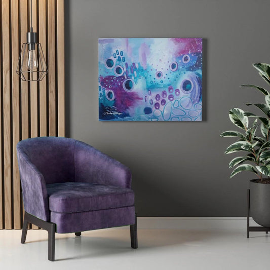 blue and purple abstract artwork by Amber Killinger artist