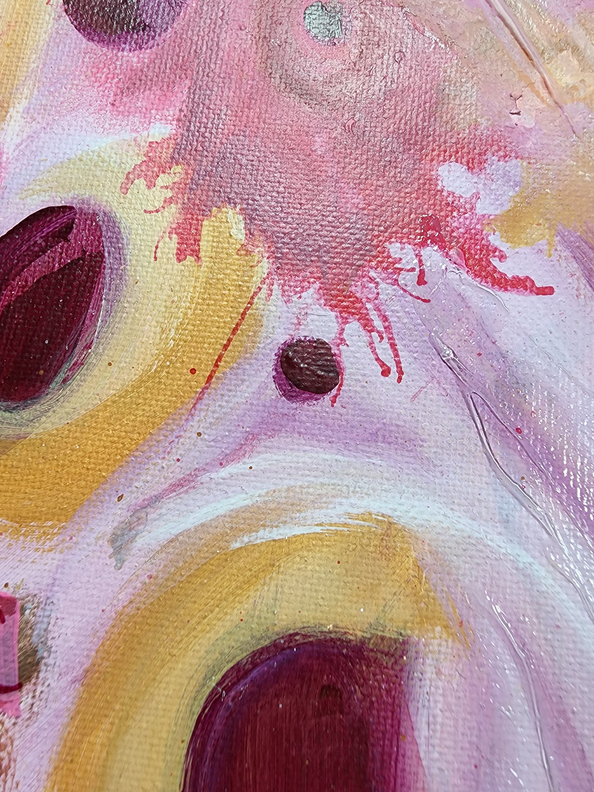 Raspberry Fields - Original Abstract Art Painting 12x16