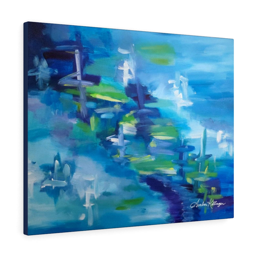 &quot;Tranquil Path&quot; Abstract Art Canvas Wrap Print