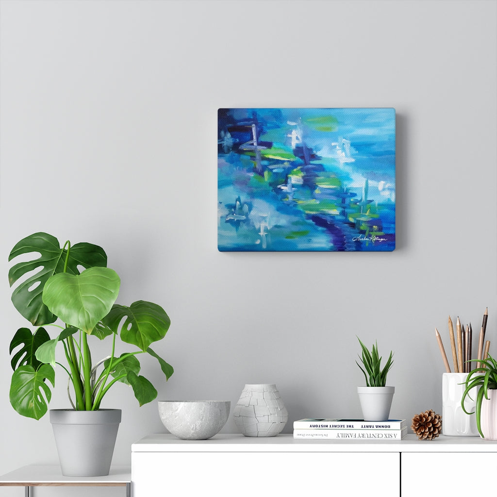 &quot;Tranquil Path&quot; Abstract Art Canvas Wrap Print