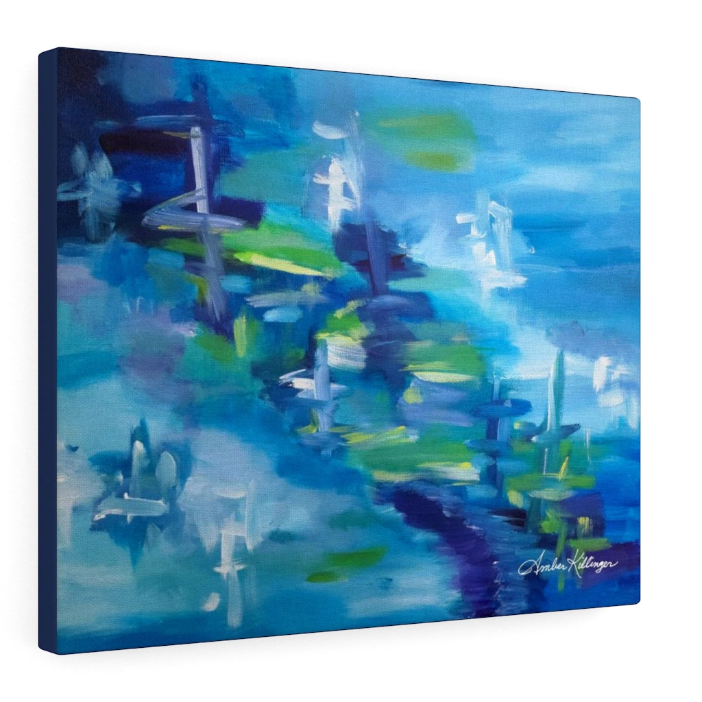 &quot;Tranquil Path&quot; Abstract Art Canvas Wrap Print