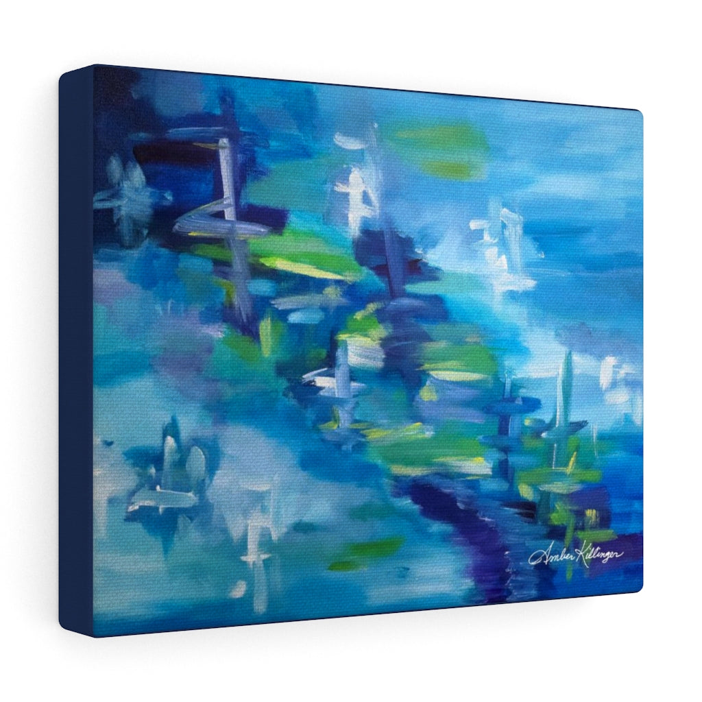 &quot;Tranquil Path&quot; Abstract Art Canvas Wrap Print