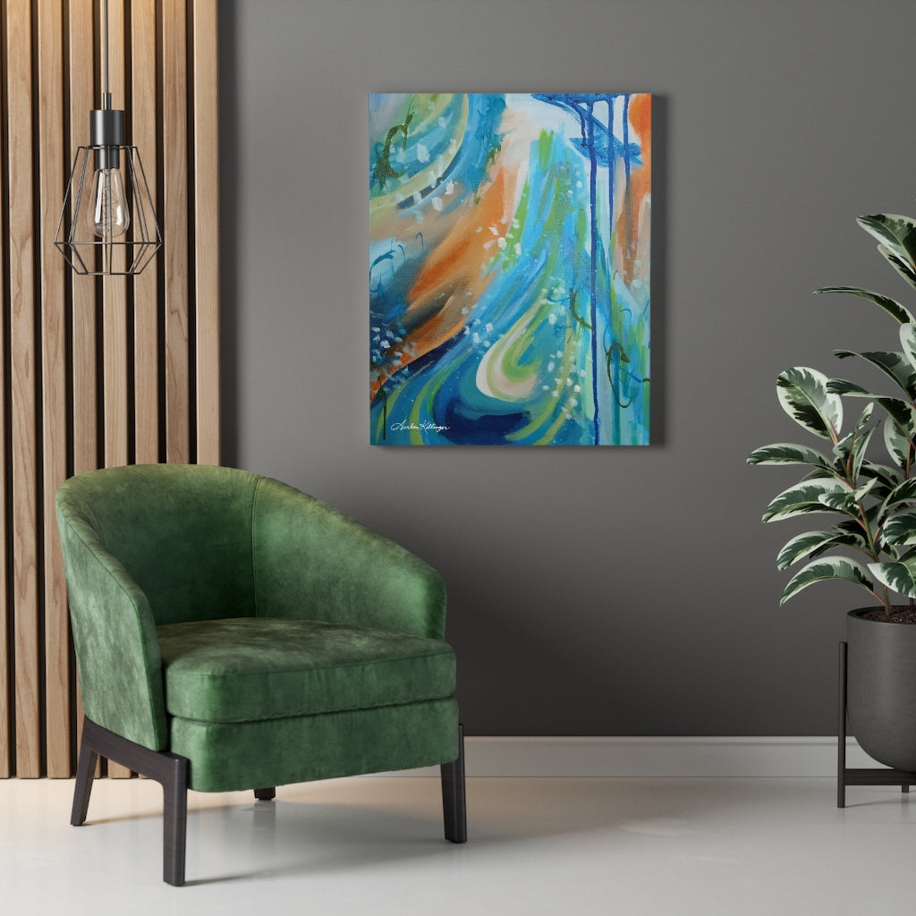 &quot;Flame the Fire&quot; Abstract Art Canvas Wrap Print