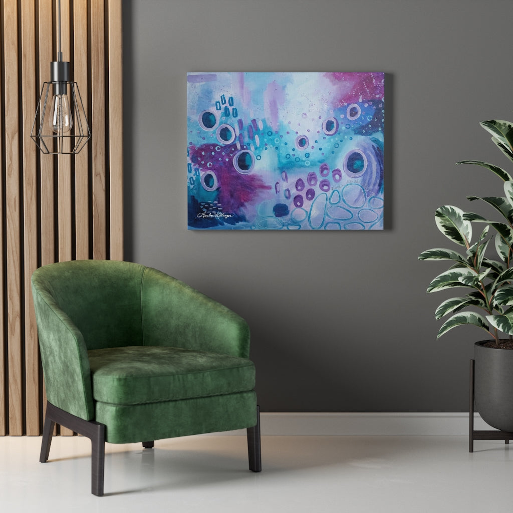 blue and purple abstract artwork by Amber Killinger artist